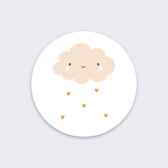 Sticker naissance Petit Nuage Recto