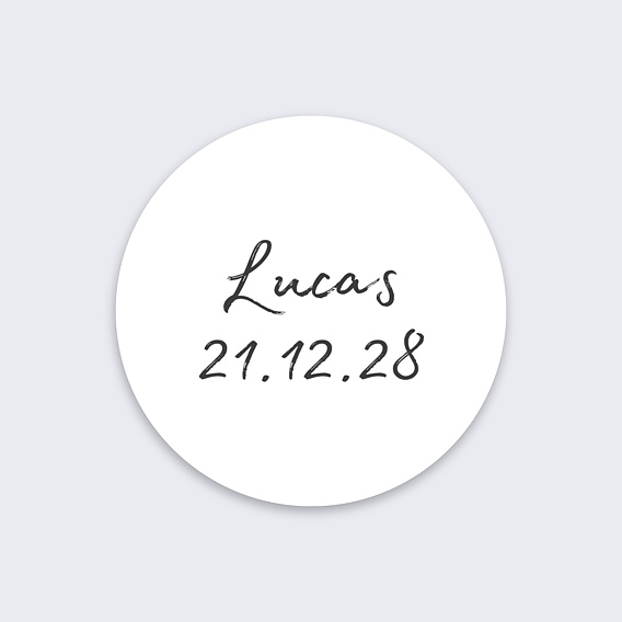 Sticker naissance Charme Classique Recto