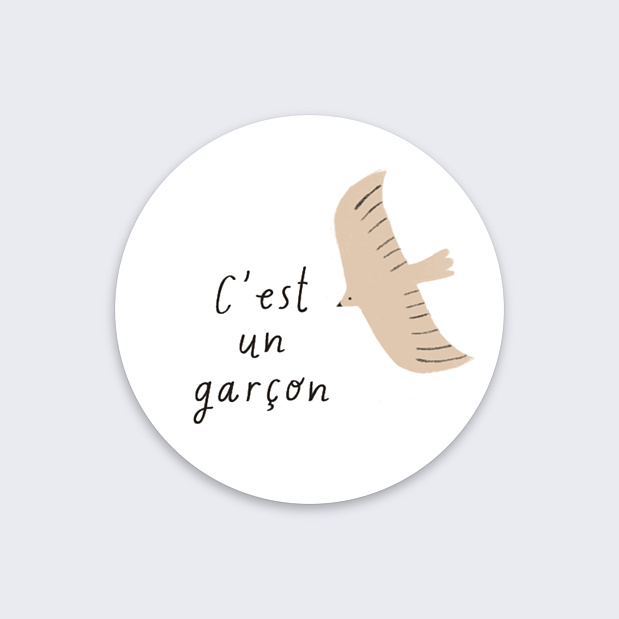 Sticker Naissance C'est un Garçon Recto