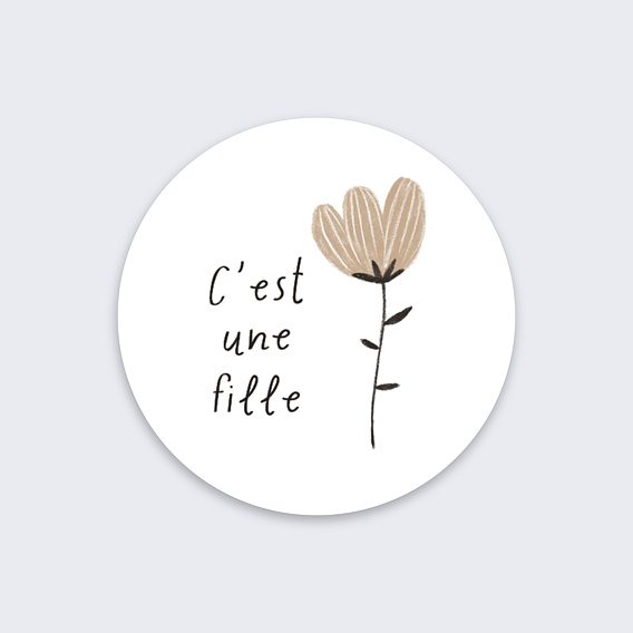 Sticker Naissance C'est une Fille