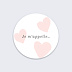 Sticker naissance Cœur Rose
