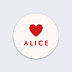 Sticker naissance Cœur Rouge