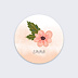 Sticker naissance Fleur Recto