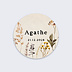 Sticker naissance Fleurs sechées Recto