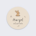 Sticker naissance lapin dans son terrier Recto
