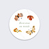 Sticker naissance Papillon champêtre