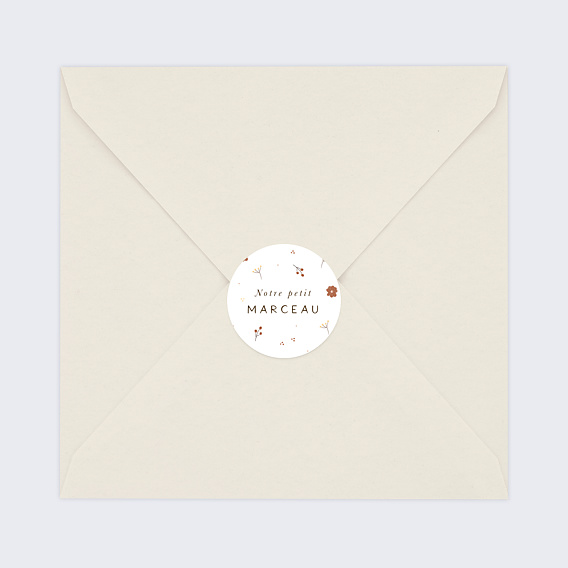 Sticker naissance Renardeau Après 4