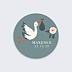 Sticker naissance Belle Cigogne Recto