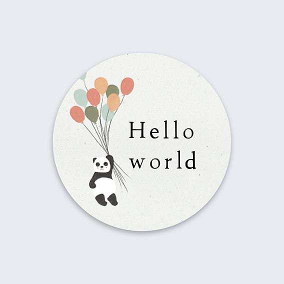Sticker Naissance panda ballon