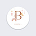Sticker Naissance Lettrine Arc-en-Ciel