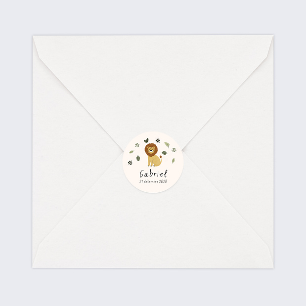 Sticker Naissance Petit Lion