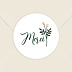 Sticker Naissance Merci Fleurie
