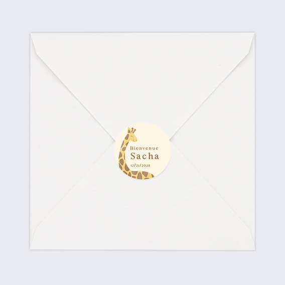 Sticker naissance Girafe Après 4