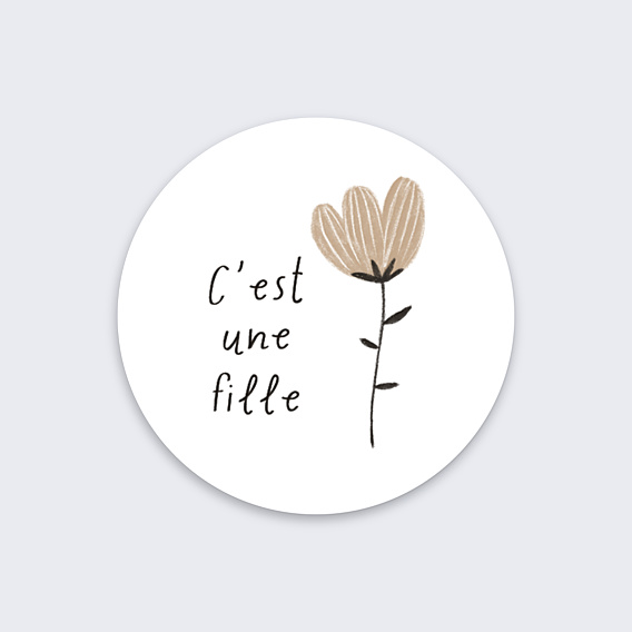 Sticker Naissance C'est une Fille