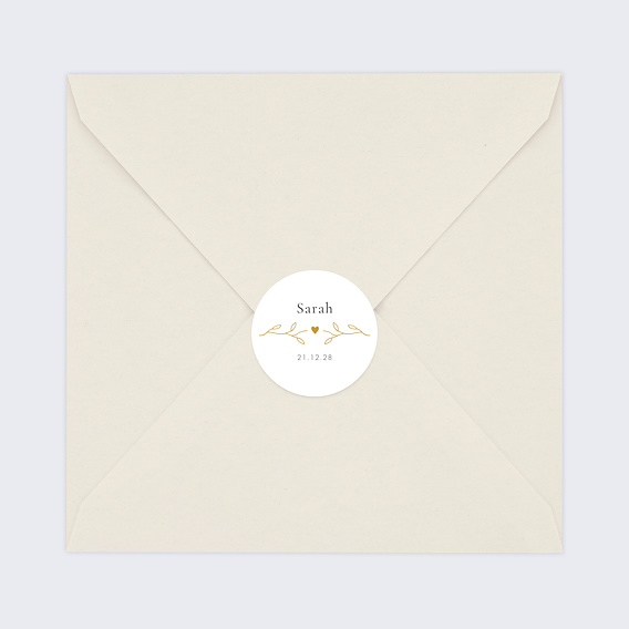 Sticker naissance Couronne Petit Coeur Après 4