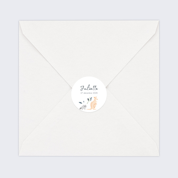 Sticker naissance Wild Animals Après 4