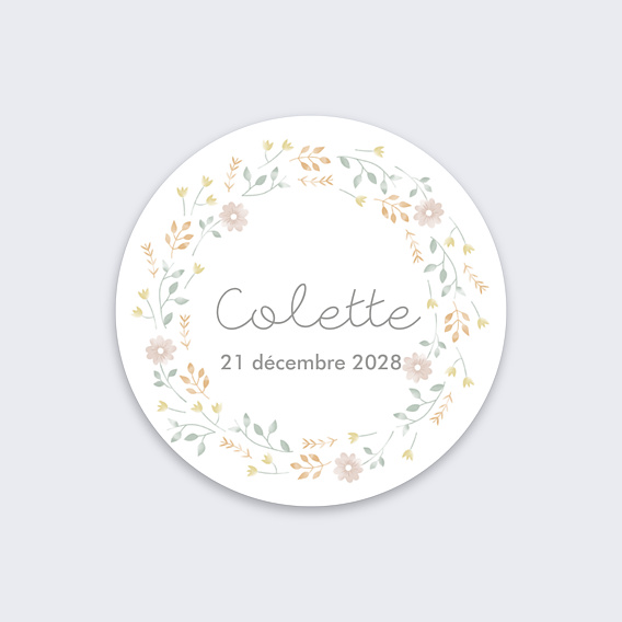 Sticker naissance Liberty Recto