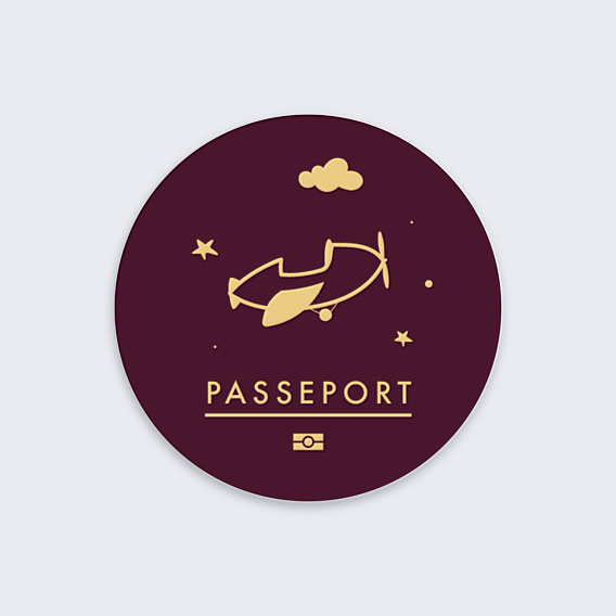 Sticker Naissance Passeport