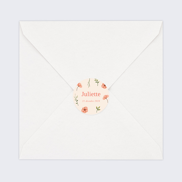 Sticker Naissance Fleurs