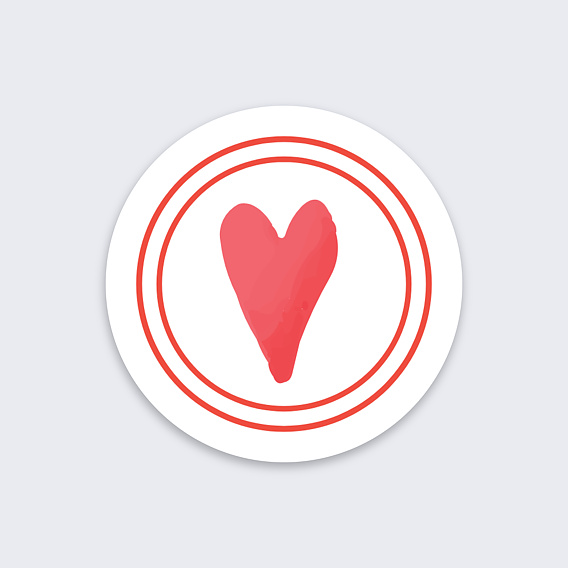 Sticker naissance Coeur Recto