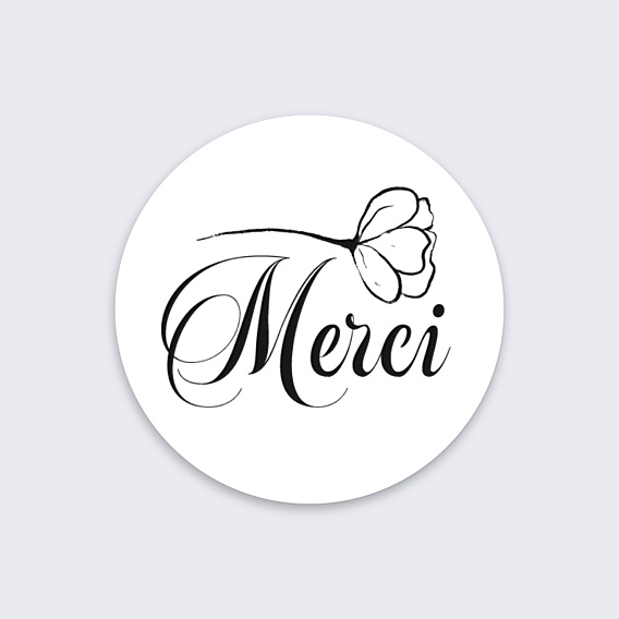 Sticker Naissance Merci Coquelicot