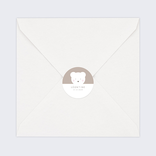 Sticker Naissance Petit Ourson