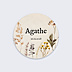 Sticker Naissance Fleurs sechées