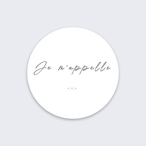 Sticker Naissance Je M'appelle