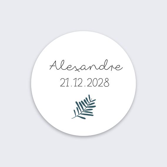 Sticker naissance Tanzanie Recto