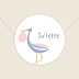 Sticker naissance Jolie Cigogne