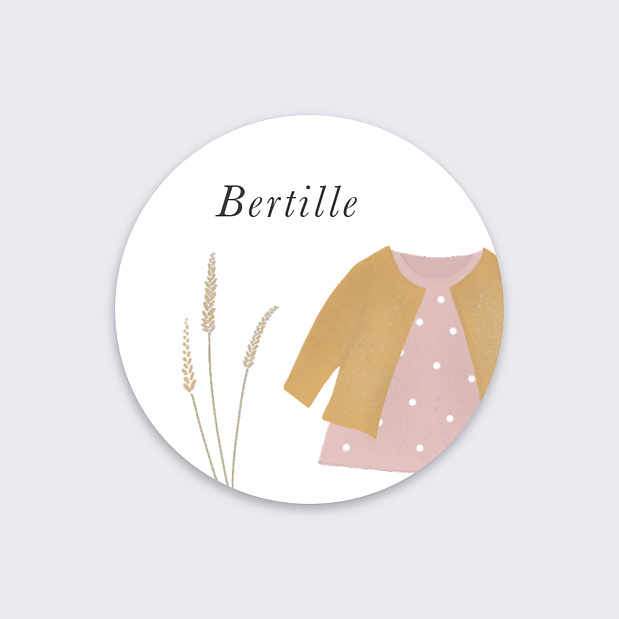 Sticker Naissance Petite Layette Fille Recto