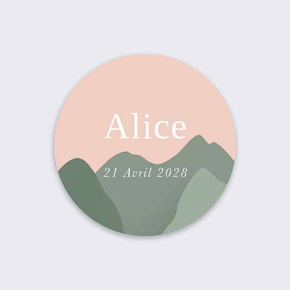 Sticker naissance Bébé de la montagne Recto