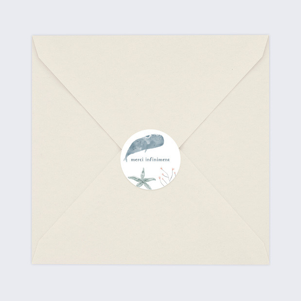 Sticker Naissance Petite Baleine
