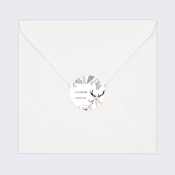 Sticker naissance Animaux de la Forêt Après 4