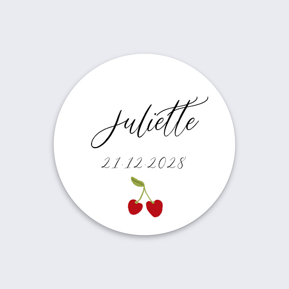 Sticker Naissance Fleurs et fruits