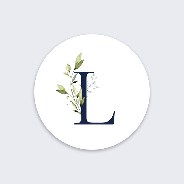 Sticker Naissance Lettrine Recto