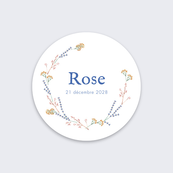Sticker naissance Couronne Minimaliste Recto
