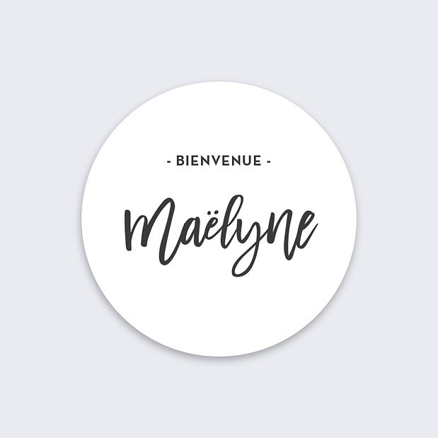 Sticker Naissance Belles Lettres