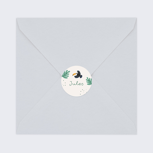 Sticker Naissance Petite Jungle