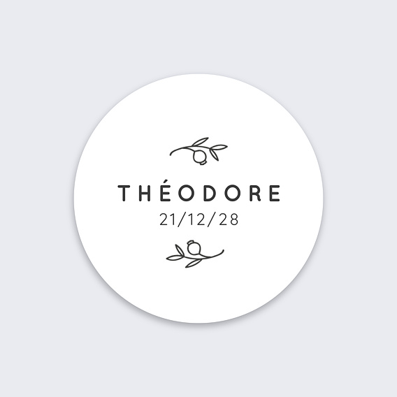 Sticker naissance Tampon Garden Recto