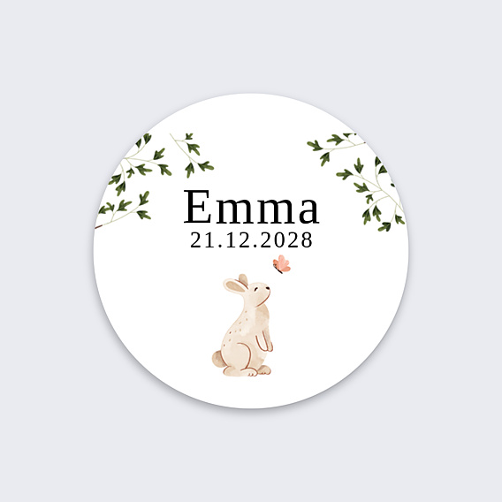 Sticker Naissance Lapin de la forĂȘt