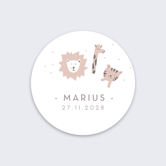 Sticker naissance Savane Recto