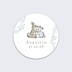 Sticker naissance Lapin Des Bois Recto