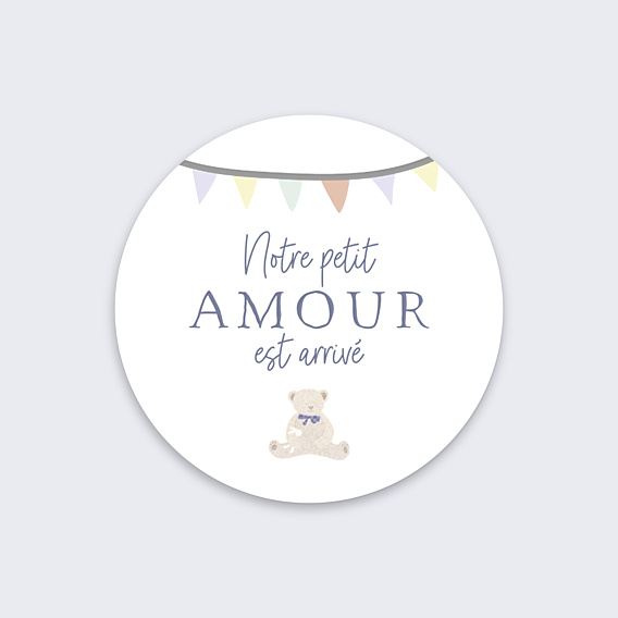 Sticker Naissance Ourson