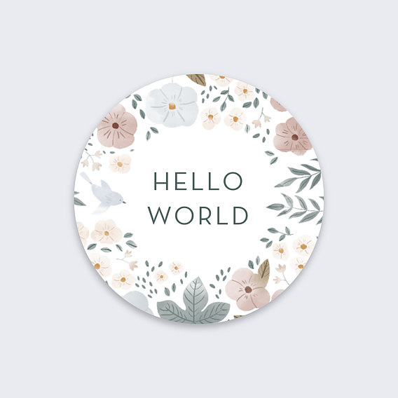 Sticker naissance Magnolia Recto