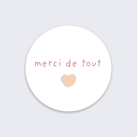 Sticker Naissance Merci Coeur