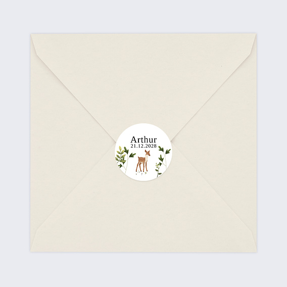 Sticker Naissance Biche