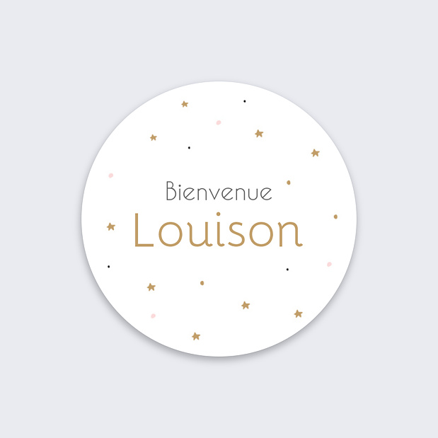 Sticker Naissance Petite Princesse Recto