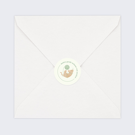 Sticker naissance Chat Après 4