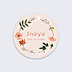 Sticker Naissance Couronne de Fleurs II